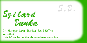 szilard dunka business card